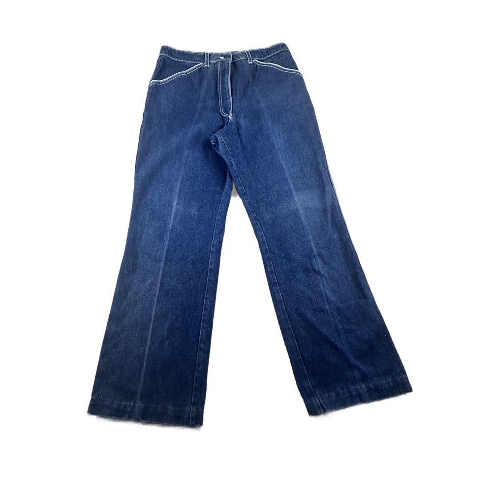 Vintage Bill Blass Jeans Women 12 Blue Cotton Bootcut Designer Festival Retro